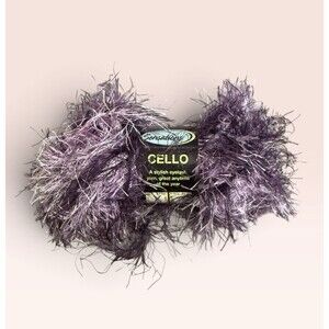 SENSATIONS CELLO Eyelash Yarn Magic Purple 1.75oz 54.6yds Polyester New